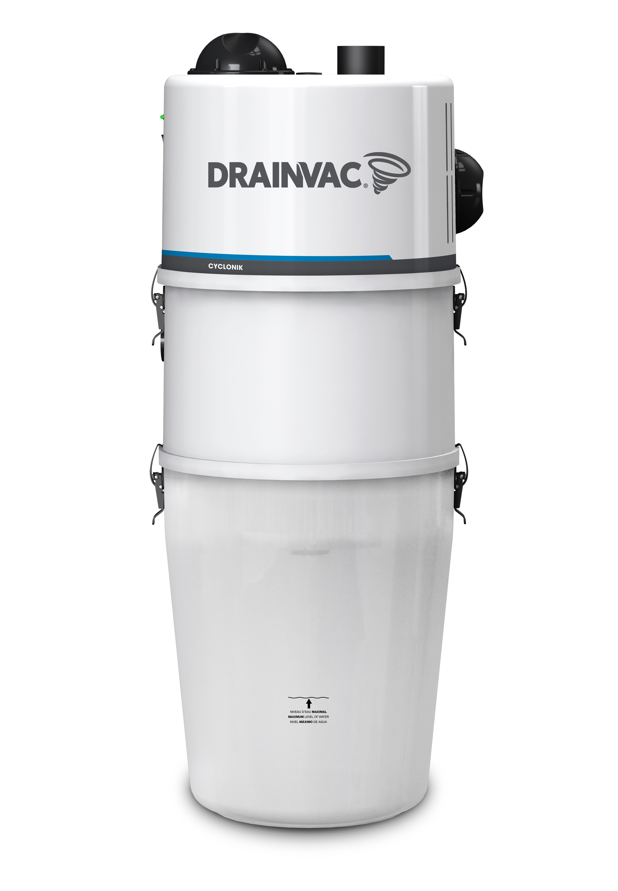 Centrale DRAINVAC DF1R15, 'Eau & Poussière', sans filtre ni sac