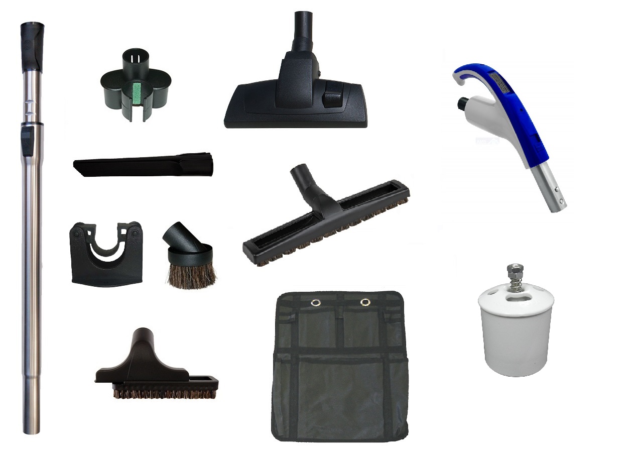 Set de nettoyage Premium Prestige 'Poussière' pour système Retraflex avec poignée à cran d'arrêt sans bouton ON/OFF + accessoires