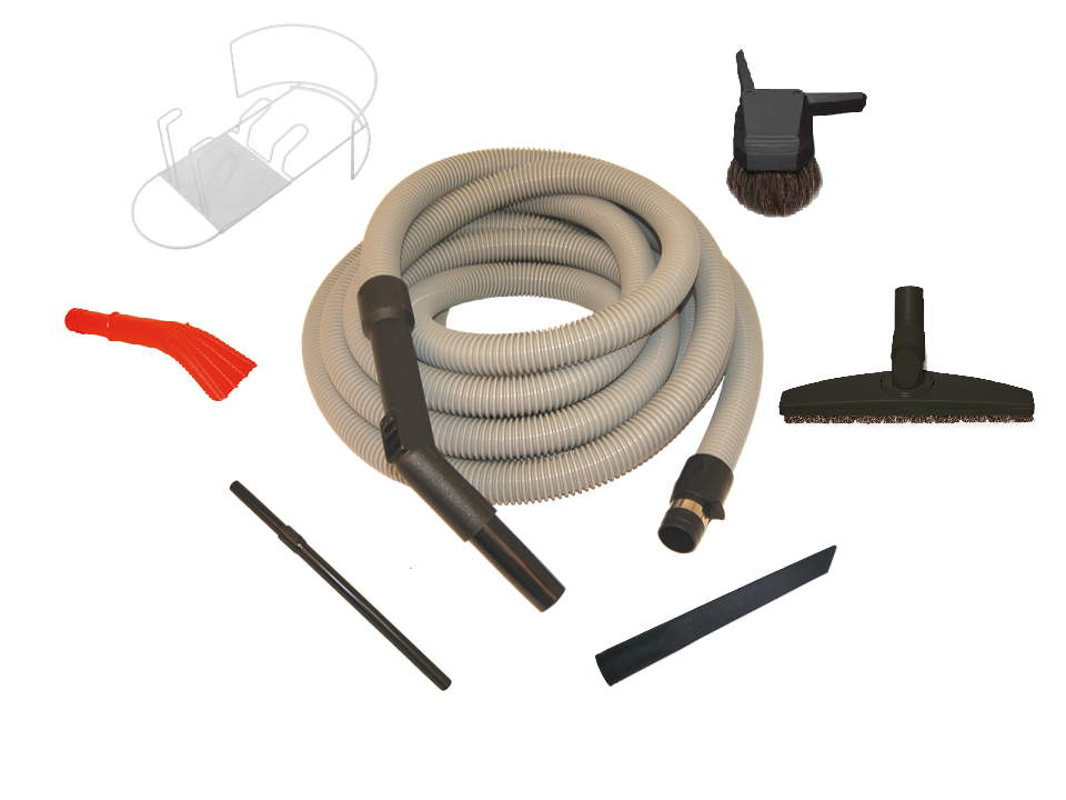 Set de nettoyage Garage Pro avec flexible standard 9.1 m sans bouton ON/OFF + accessoires