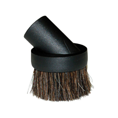 Brosse ronde - PVC - noir - crin de cheval