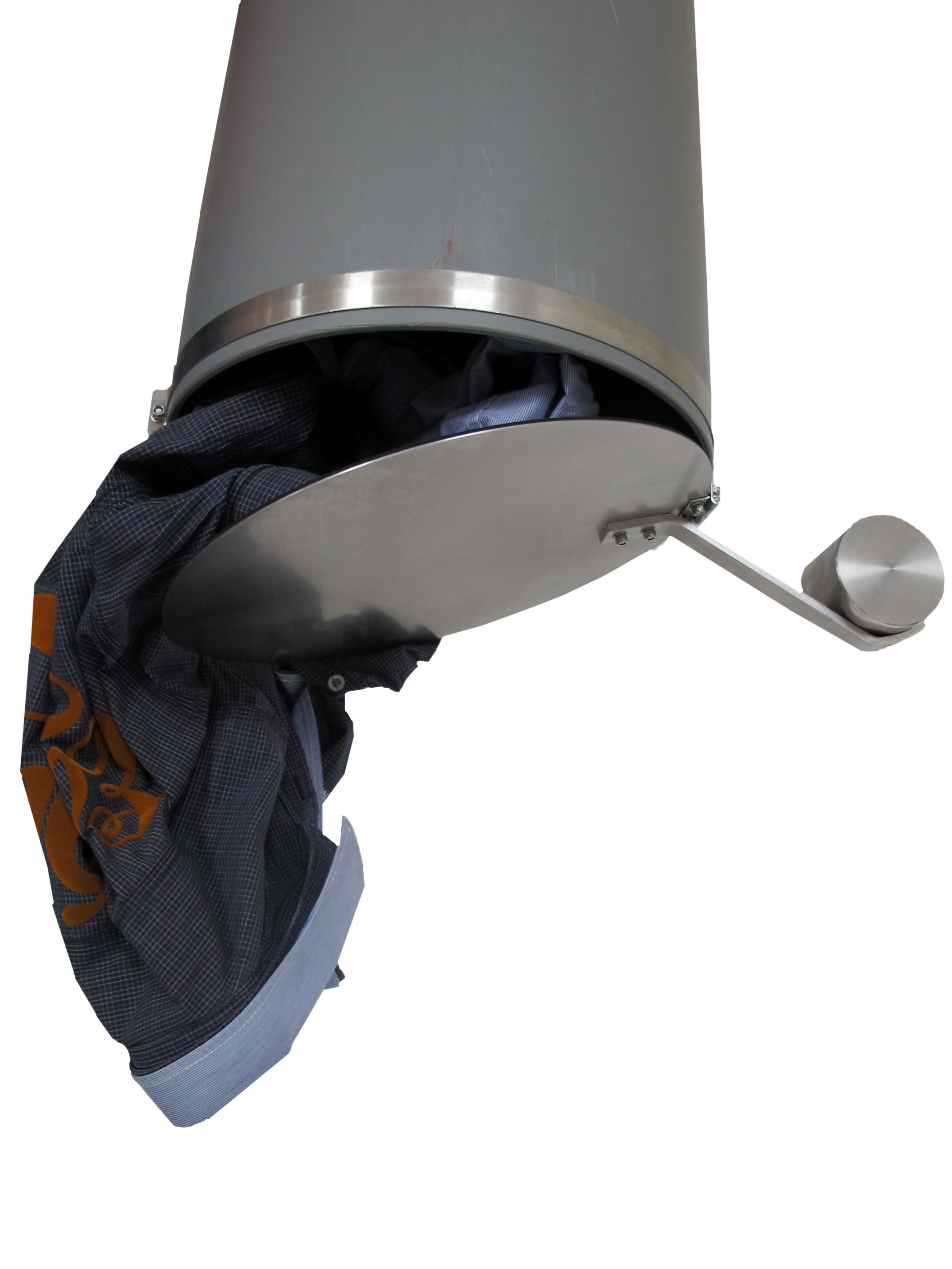 Clapet d'éjection de linge Ø 250 mm, acier chromé