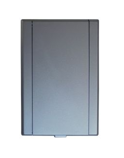 Prise d'aspiration rectangle 'Porte Pleine' en plastique - Spray argent